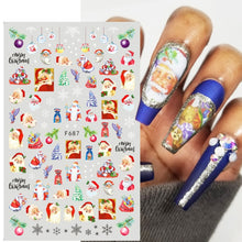 Load image into Gallery viewer, Cute Cartoon Skull Nail Stickers Spooky Halloween Decoration Ghost Bat Evil Pumpkin Sliders For Manicure Blood Nail Decal GLF886