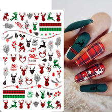 Load image into Gallery viewer, Cute Cartoon Skull Nail Stickers Spooky Halloween Decoration Ghost Bat Evil Pumpkin Sliders For Manicure Blood Nail Decal GLF886