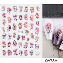 Load image into Gallery viewer, Cute Cartoon Skull Nail Stickers Spooky Halloween Decoration Ghost Bat Evil Pumpkin Sliders For Manicure Blood Nail Decal GLF886