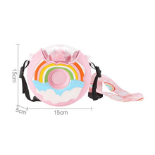 Load image into Gallery viewer, Cute Donut Ice Cream Water Bottle Creative Cute Style Cup With Straw 380ml Portable leakproof For Kindergarten Baby Children