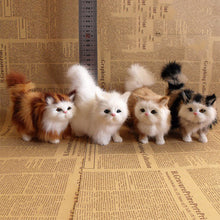 Load image into Gallery viewer, Cute Simulation Cat Plush Toys Soft Stuffed Kitten Model Fake Cat Realist Animals for Kids Girls Birthday Valentine's Day Gift