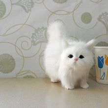 Load image into Gallery viewer, Cute Simulation Cat Plush Toys Soft Stuffed Kitten Model Fake Cat Realist Animals for Kids Girls Birthday Valentine's Day Gift
