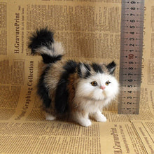 Load image into Gallery viewer, Cute Simulation Cat Plush Toys Soft Stuffed Kitten Model Fake Cat Realist Animals for Kids Girls Birthday Valentine's Day Gift
