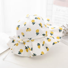 Load image into Gallery viewer, Cute Summer Baby Girl Bucket Hat Print Outdoor Bowknot Kids Girl Sun Hat Children Intant Toddler Panama Beach Cap