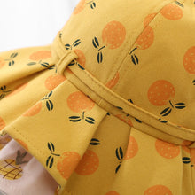Load image into Gallery viewer, Cute Summer Baby Girl Bucket Hat Print Outdoor Bowknot Kids Girl Sun Hat Children Intant Toddler Panama Beach Cap