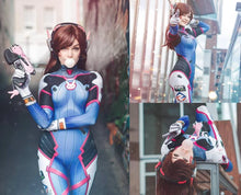 Load image into Gallery viewer, d.va Cosplay Costumes Superhero Zentai Suit dva Halloween Bodysuit Adults Kids