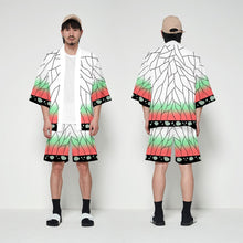 Load image into Gallery viewer, DIOCOS Demon Slayer Kimono Kimetsu No Yaiba Nezuko Cosplay T-shirts Costume Men Women Jacket Coat Shorts Set for Halloween Party