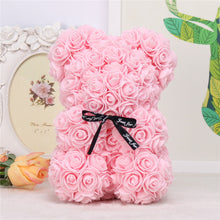 Load image into Gallery viewer, DIY 25 cm Teddy Rose Bear With Box Artificial PE Flower Bear Rose Valentine's Day For Girlfriend Women Wife Mother's Day Gifts
