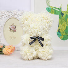 Load image into Gallery viewer, DIY 25 cm Teddy Rose Bear With Box Artificial PE Flower Bear Rose Valentine's Day For Girlfriend Women Wife Mother's Day Gifts