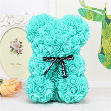 Load image into Gallery viewer, DIY 25 cm Teddy Rose Bear With Box Artificial PE Flower Bear Rose Valentine's Day For Girlfriend Women Wife Mother's Day Gifts