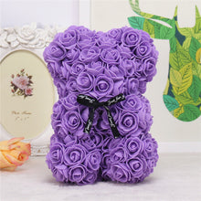 Load image into Gallery viewer, DIY 25 cm Teddy Rose Bear With Box Artificial PE Flower Bear Rose Valentine's Day For Girlfriend Women Wife Mother's Day Gifts