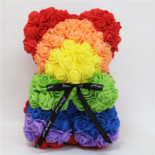 Load image into Gallery viewer, DIY 25 cm Teddy Rose Bear With Box Artificial PE Flower Bear Rose Valentine's Day For Girlfriend Women Wife Mother's Day Gifts