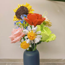 Load image into Gallery viewer, DIY Sunflowers Tulips Roses Jasmines Plants Gypsophila Gardens Romantic Building Blocks Classic Model Bricks Kids Sets Kits Toys