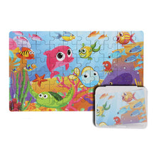 Load image into Gallery viewer, DIY Wooden Puzzle Cartoon Boxed Jigsaw Animal Traffic Number Letter Early Educational Toys Gifts For Children Kids Baby