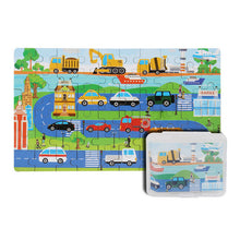Load image into Gallery viewer, DIY Wooden Puzzle Cartoon Boxed Jigsaw Animal Traffic Number Letter Early Educational Toys Gifts For Children Kids Baby