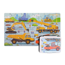 Load image into Gallery viewer, DIY Wooden Puzzle Cartoon Boxed Jigsaw Animal Traffic Number Letter Early Educational Toys Gifts For Children Kids Baby