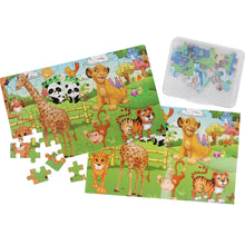 Load image into Gallery viewer, DIY Wooden Puzzle Cartoon Boxed Jigsaw Animal Traffic Number Letter Early Educational Toys Gifts For Children Kids Baby