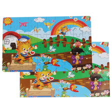 Load image into Gallery viewer, DIY Wooden Puzzle Cartoon Boxed Jigsaw Animal Traffic Number Letter Early Educational Toys Gifts For Children Kids Baby