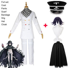 Load image into Gallery viewer, Danganronpa V3 Kokichi Oma Cosplay Costume President Oma Cosplay Wig Cloak and Hat Halloween Carnival Party Costumes