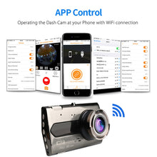 Load image into Gallery viewer, Dash Cam 4.0" Full HD 1080P Car DVR WiFi Rear View Reversing Camera Car Video Recorder Black Box Dashcam Car Cameras GPS Tracker