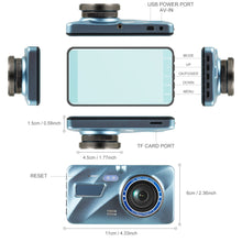 Load image into Gallery viewer, Dash Cam Black Box in Car DVR Camera Video Recorder Rear View Dual Lens HD Cycle Recording Video Mirror Recorder Black Box