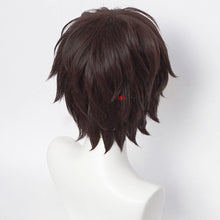 Load image into Gallery viewer, Dazai Osamu Wig Anime Bungo Stray Dogs Cosplay Short Brown Black Heat Resistant Synthetic Hair Halloween Party Wigs + Wig Cap