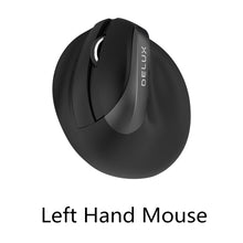Load image into Gallery viewer, Delux M618 Mini BT 4.0+2.4GHz Dual mode Wireless Mouse Ergonomic Rechargeable Silent click Vertical Mice For Computer