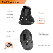 Load image into Gallery viewer, Ergonomics Vertical Gaming Mouse 6 Buttons 4000 DPI RGB Wired/Wireless Right Hand Mice For PC Laptop Computer
