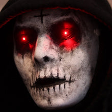 Load image into Gallery viewer, Demon Killer Mask Horror Zombie Glowing Red Eye Headgear Latex Mask Scary Masque for Halloween Easter Theme Party Props