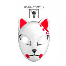 Load image into Gallery viewer, Demon Slayer LED Mask Fox Mask Hot Anime Tanji Langqian Rabbit Real Rice Cosplay Props Halloween Party Cosplay Props For Adults