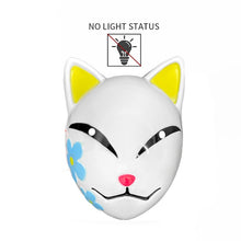 Load image into Gallery viewer, Demon Slayer LED Mask Fox Mask Hot Anime Tanji Langqian Rabbit Real Rice Cosplay Props Halloween Party Cosplay Props For Adults