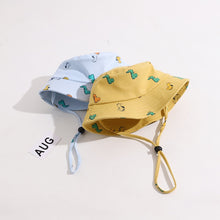 Load image into Gallery viewer, Dinosaur Print Baby Hat Cute Cartoon Cotton Toddler Boys Girls Bucket Hat Summer Autumn Kids Fisherman Beach Sun Hat