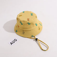 Load image into Gallery viewer, Dinosaur Print Baby Hat Cute Cartoon Cotton Toddler Boys Girls Bucket Hat Summer Autumn Kids Fisherman Beach Sun Hat