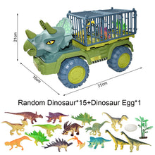 Load image into Gallery viewer, Dinosaurs Transport Car Toy With 15 Dinosaur Carrier Truck Toy Pull Back Vehicle Toys Christmas Gift For Kids