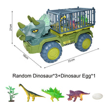 Load image into Gallery viewer, Dinosaurs Transport Car Toy With 15 Dinosaur Carrier Truck Toy Pull Back Vehicle Toys Christmas Gift For Kids