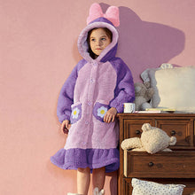 Load image into Gallery viewer, Disney Kids Sleepwear Winter Flannel Soft Warm Girls Pajamas Set Children Nightgown Long Sleeve Hooded Pyjamas Cartoon Homewear