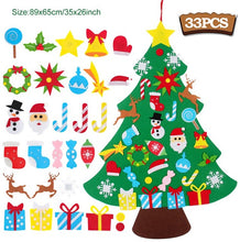 Load image into Gallery viewer, DIY Felt Christmas Tree Merry Christmas Decorations For Home 2021 Cristmas Ornament Xmas Navidad Gifts Santa Claus New Year Tree