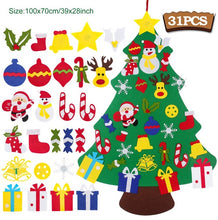 Load image into Gallery viewer, DIY Felt Christmas Tree Merry Christmas Decorations For Home 2021 Cristmas Ornament Xmas Navidad Gifts Santa Claus New Year Tree