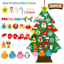Load image into Gallery viewer, DIY Felt Christmas Tree Merry Christmas Decorations For Home 2021 Cristmas Ornament Xmas Navidad Gifts Santa Claus New Year Tree