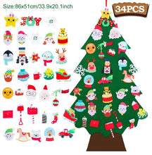 Load image into Gallery viewer, DIY Felt Christmas Tree Merry Christmas Decorations For Home 2021 Cristmas Ornament Xmas Navidad Gifts Santa Claus New Year Tree