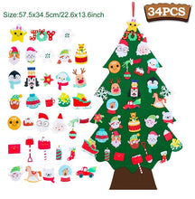 Load image into Gallery viewer, DIY Felt Christmas Tree Merry Christmas Decorations For Home 2021 Cristmas Ornament Xmas Navidad Gifts Santa Claus New Year Tree