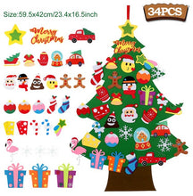 Load image into Gallery viewer, DIY Felt Christmas Tree Merry Christmas Decorations For Home 2021 Cristmas Ornament Xmas Navidad Gifts Santa Claus New Year Tree