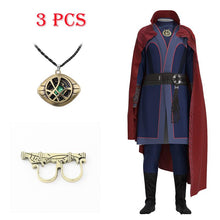 Load image into Gallery viewer, Doctor Strange Cosplay Costume Necklace Ring Steve Red Cloak Robe Halloween Carnival Suit Party Costume For Kids and Adult