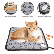Load image into Gallery viewer, Dog Cat Electric Blanket Heating Pad Pet Bed Mat Waterproof Anti-Bite Adjustable Temperature Chair Cushion