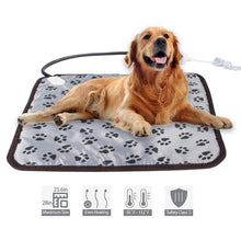 Load image into Gallery viewer, Dog Cat Electric Blanket Heating Pad Pet Bed Mat Waterproof Anti-Bite Adjustable Temperature Chair Cushion