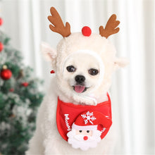 Load image into Gallery viewer, Dog Christmas Bandana Santa Hat Dog Scarf Triangle Bibs Kerchief Christmas Costume Outfit for Small Medium Large Dogs Cats Pets