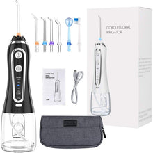 Load image into Gallery viewer, Portable Oral Irrigator 300ml Dental Water Flosser Jet 5 Modes Water Floss USB Rechargeable Irrigator Dental Teeth Cleaner + Bag