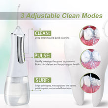 Load image into Gallery viewer, Portable Oral Irrigator Usb Rechargeable Water Flosser Dental Water Jet 350ML Water Tank Waterproof Teeth Cleaner