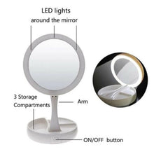 Load image into Gallery viewer, Makeup Mirror Led 10X Magnifying Flexible Adjustable Makeup Miroir No Color Difference Fill Light Small Espejo