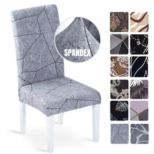 Load image into Gallery viewer, Spandex Elastic Printing Dining Chair Slipcover Modern Removable Anti-dirty Kitchen Seat Case Stretch Chair Cover for Banquet